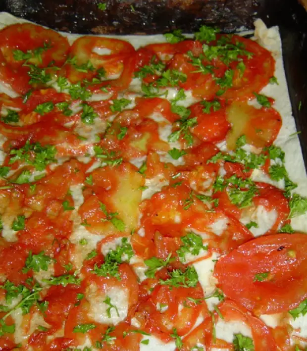 Torta de Lavash com legumes