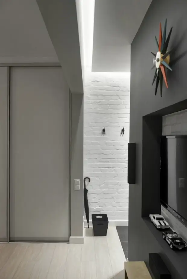 Desain apartemen siji-kamar turu