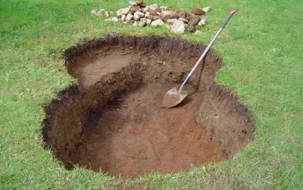 Kopanie požadovanej hĺbky, ktorá tvorí rímsu pozdĺž cesty