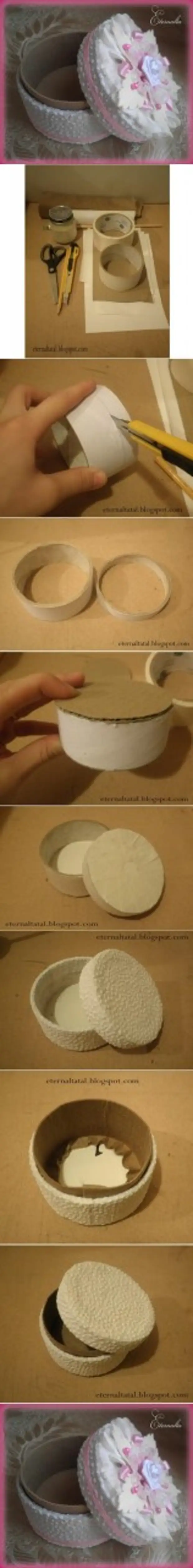 DIY Round Smycken Box: