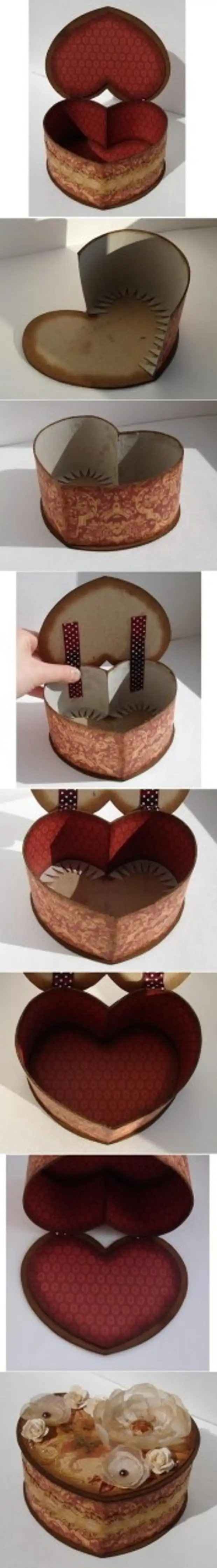 DIY Cardboard Heart Shaped Box: