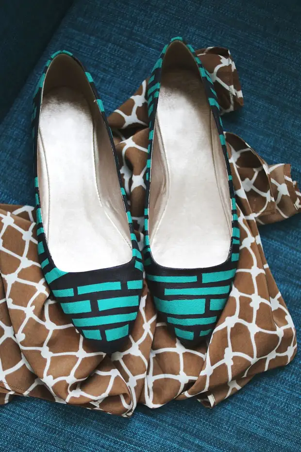 Diy Madked + e hatisitsoeng ea geometric Flats