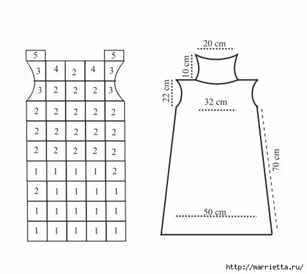 Crochet Kleed vu schwaarze Quadratë mat wäisse Racken (3) (477x426, 54kb)