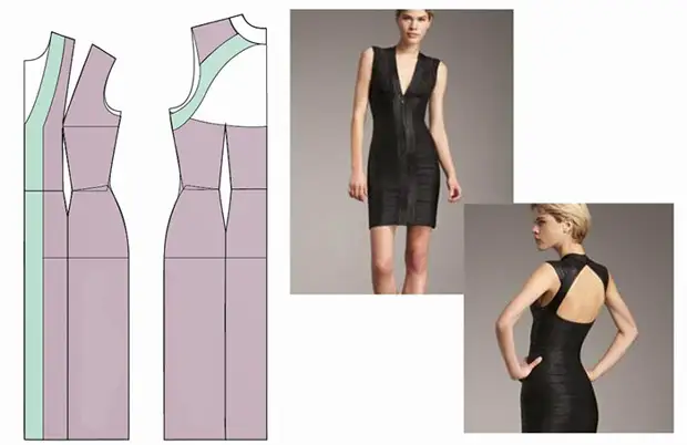 自分の手を持つドレスのシンプルなパターン