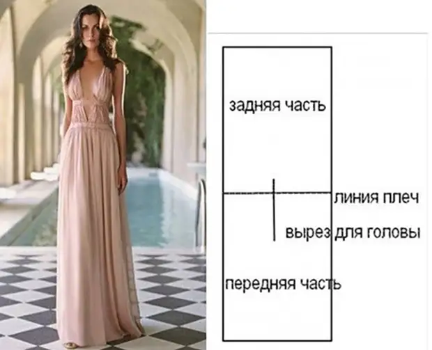 自分の手を持つドレスのシンプルなパターン