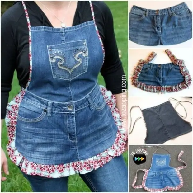 Apron le Jeans ea Khale