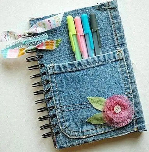 Covers para cadernos de jeans