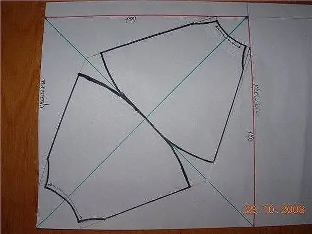 Roupa - cinco minutos. Cosemos con facilidade e sinxela.