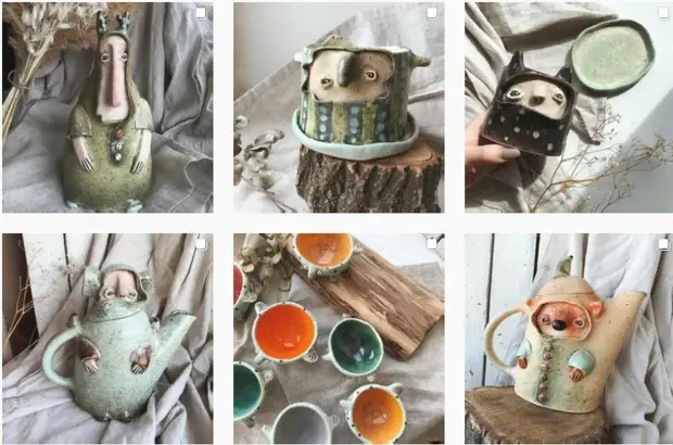 Excreating Imagination Ceramics Master from Ufa (it's hard to believe that these are kettles and vases)