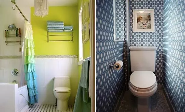 Come dipingere le pareti in un minuscolo bagno: 10 idee