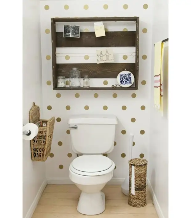 How to paint the walls in a tiny toilet: 10 ideas