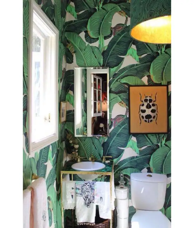 How to paint the walls in a tiny toilet: 10 ideas