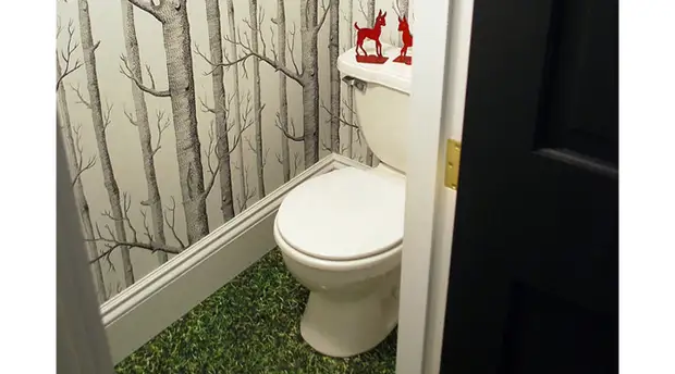 How to paint the walls in a tiny toilet: 10 ideas