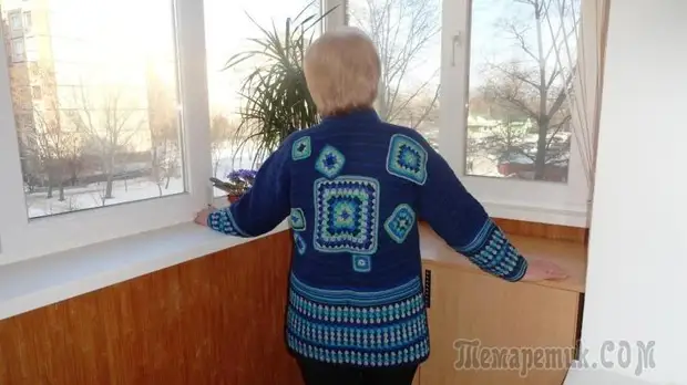 Cardigan - folkie, pachvoric, 3-4 agba, Babushki