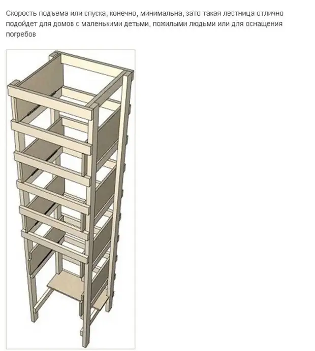 Бүтээлч гар хийцийн гар хийцийн шат, дараа нь унах боломжгүй (6 зураг)