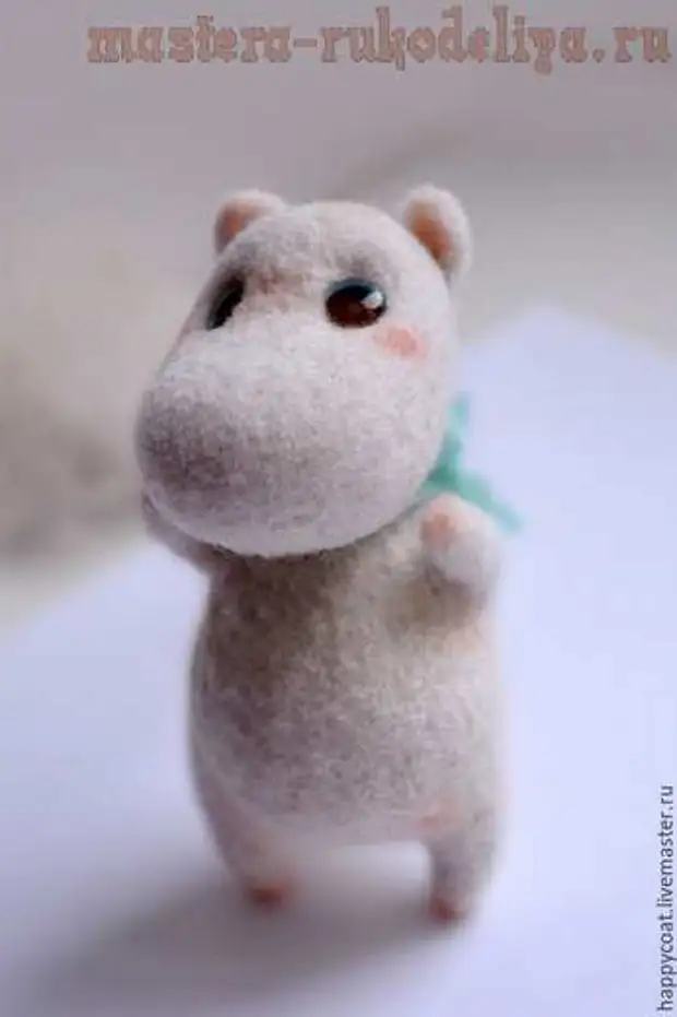 Master class on dry felting: cute mumi-troll