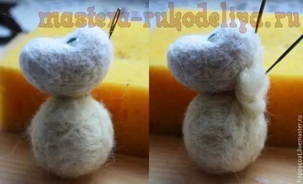 ระดับปริญญาโทบน Felting แห้ง: Mumi-Troll น่ารัก