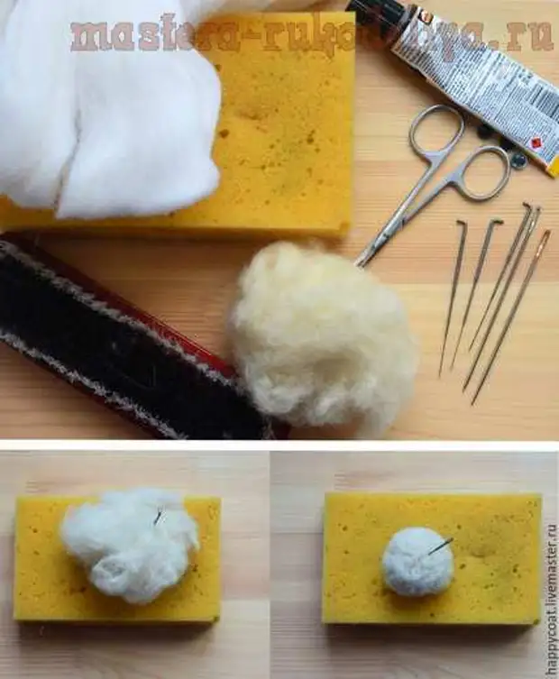 Master class on dry felting: cute mumi-troll