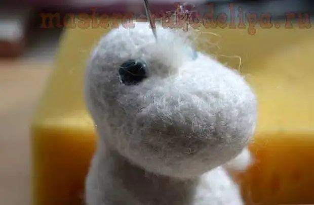 Master class on dry felting: cute mumi-troll