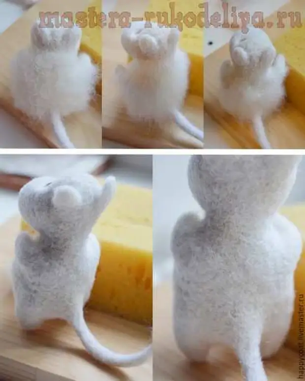 Master class on dry felting: cute mumi-troll