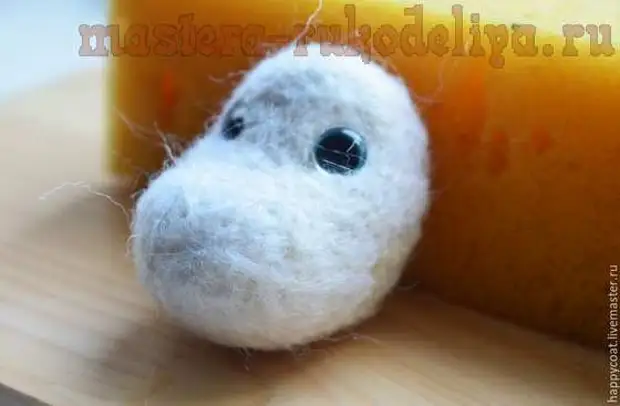 Master class on dry felting: cute mumi-troll