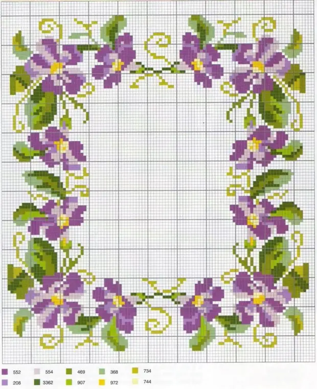 Cross Tablecloth Embroidery Schemen