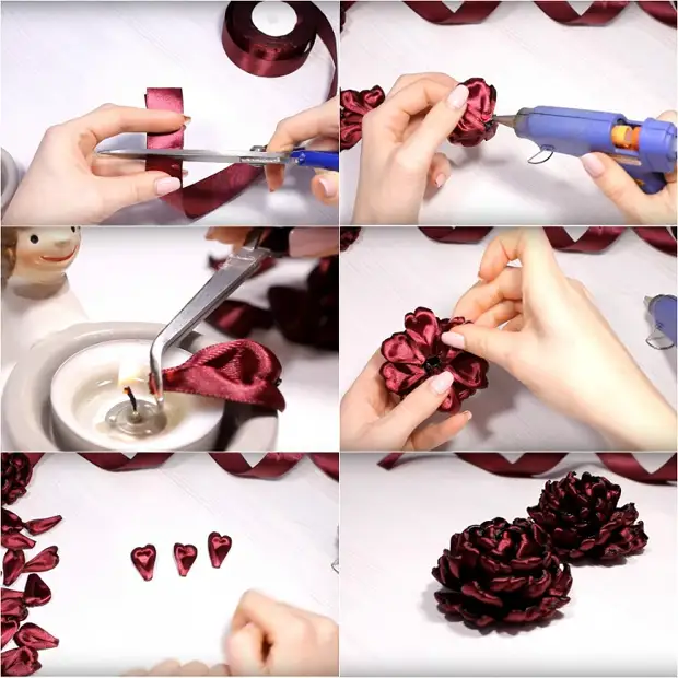 Craftswoman khéo léo tạo ra các sản phẩm tuyệt đẹp từ Satin Ribbons!