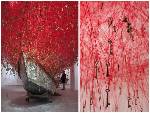 Chiharu Shiota jest interesujący, sztuka, wątek