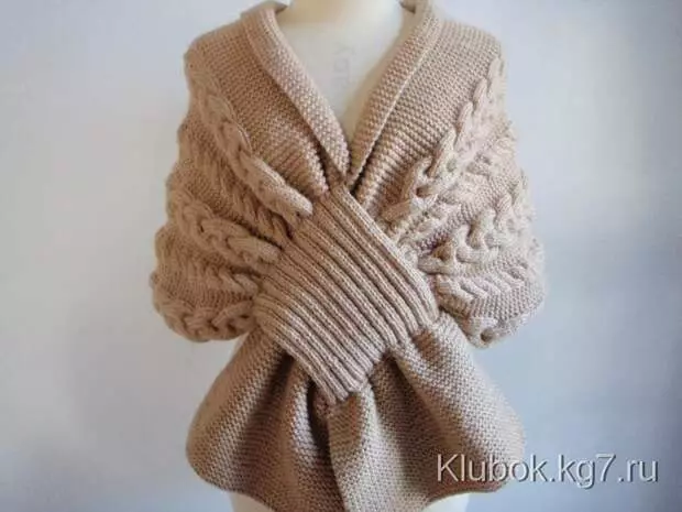 Knitted bouchon bèl ak pelri ak deskripsyon ak rapid