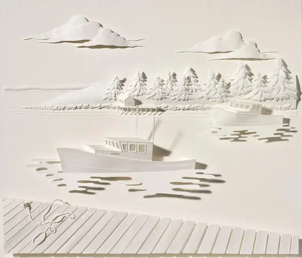 Paper sculptures Daryl Ashton. Photo