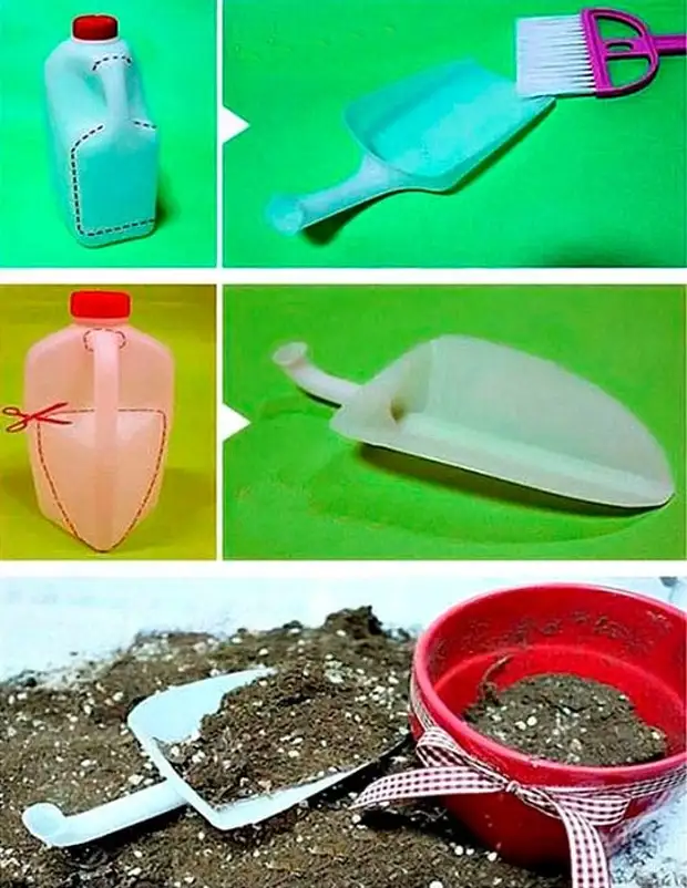 Plastik kapların ikincil kullanımının ustaca fikirleri