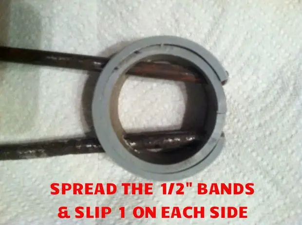 PVC PIPE CLAMP.