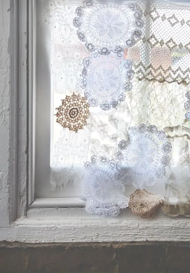 Lace Doily Curtain.