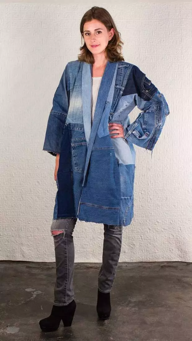 Denim patchwork - plašč