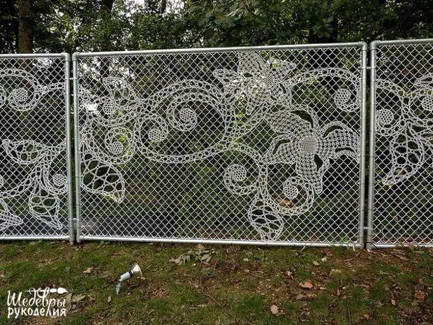 Wakati wanaume wanachukuliwa kwa knitting. Fence ni uvumi kutoka kwa chuma kulingana na mipango ya crochet ....