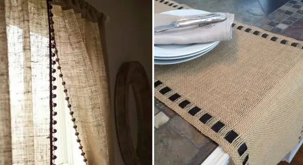 Katahum alang sa Balay sa Coarse Burlap