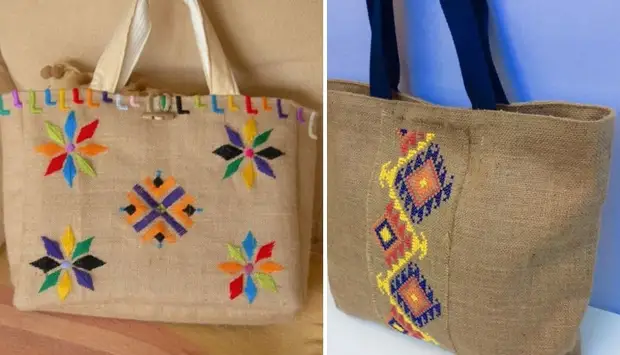 Kagandahan para sa bahay ng magaspang na burlap