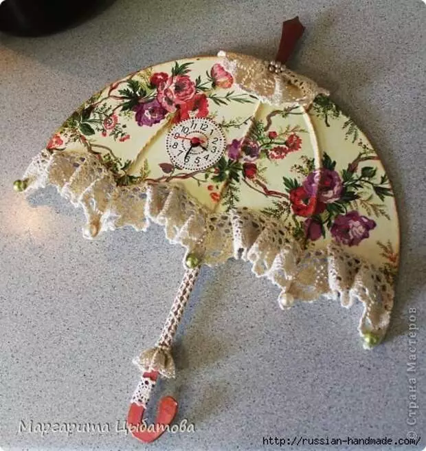 Wewnętrzne zegarki - Vintage parasol płyta winylu