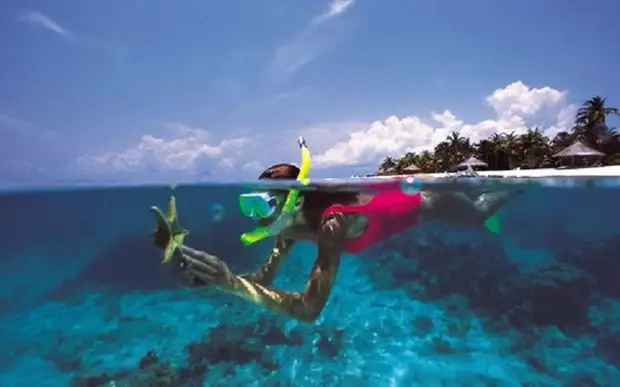 Mask para sa diving.