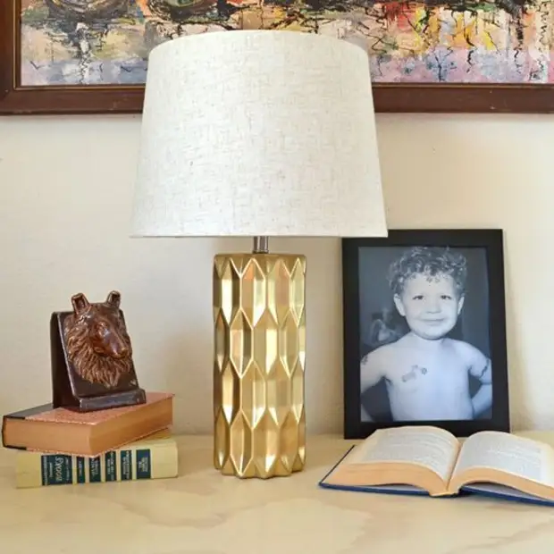 Rööumida lamp 20 võimalust uuendada kõike läbi kuldse aerosooli värvi | Korteriravi