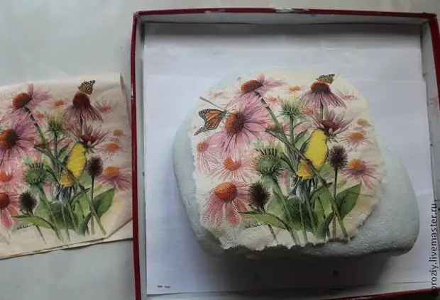 Idea Hiasan Kreatif - Decoupage Stones