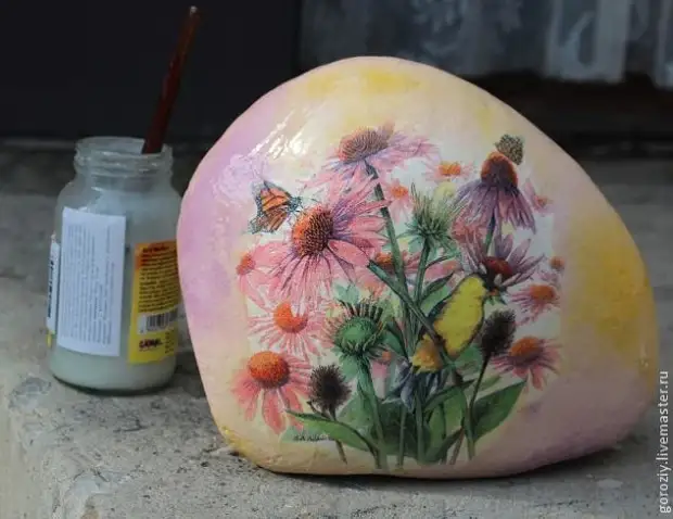 Kreative indretning ideer - Decoupage Stones