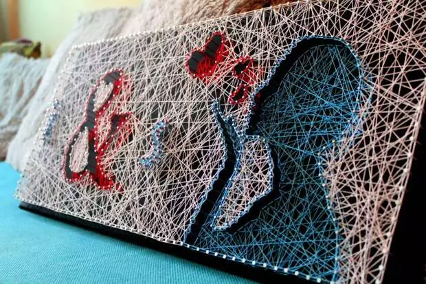 String Art: Master klasa për fillestarët, skicat dhe skemat