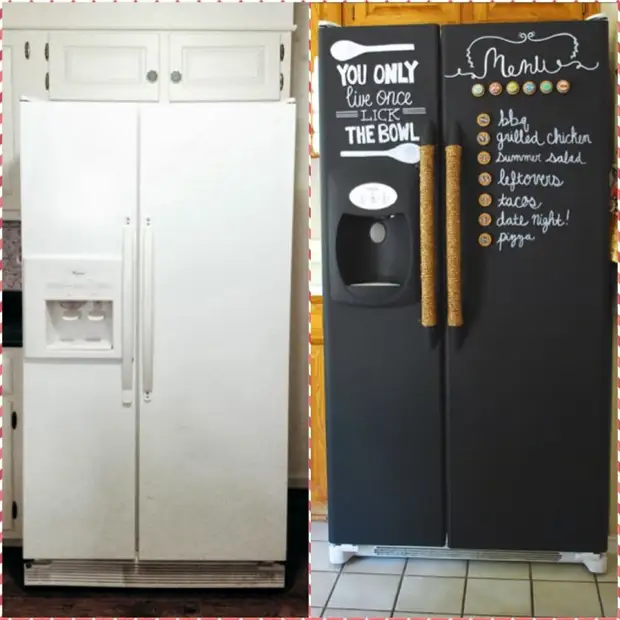 15 ways to update the old refrigerator