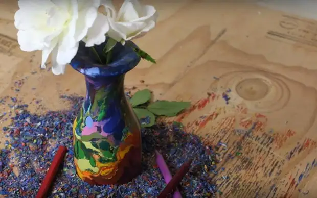 Vase from wax chalk