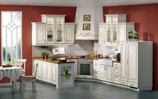 What do you think, what is the most fashionable color of the kitchen? Their three ...