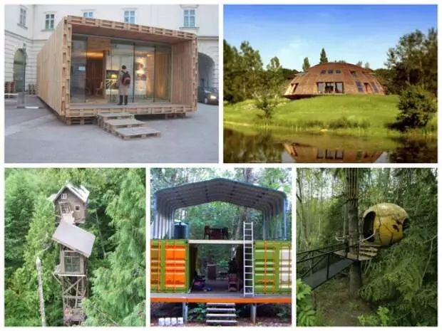 9 ideeën van unieke alternatieven voor het huis