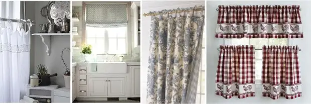 Curtains for the kitchen in the style of Provence