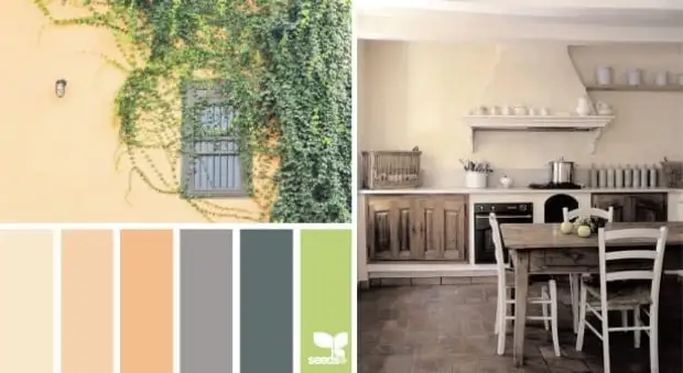 Värvus köögi sisemuses Provence'i stiilis