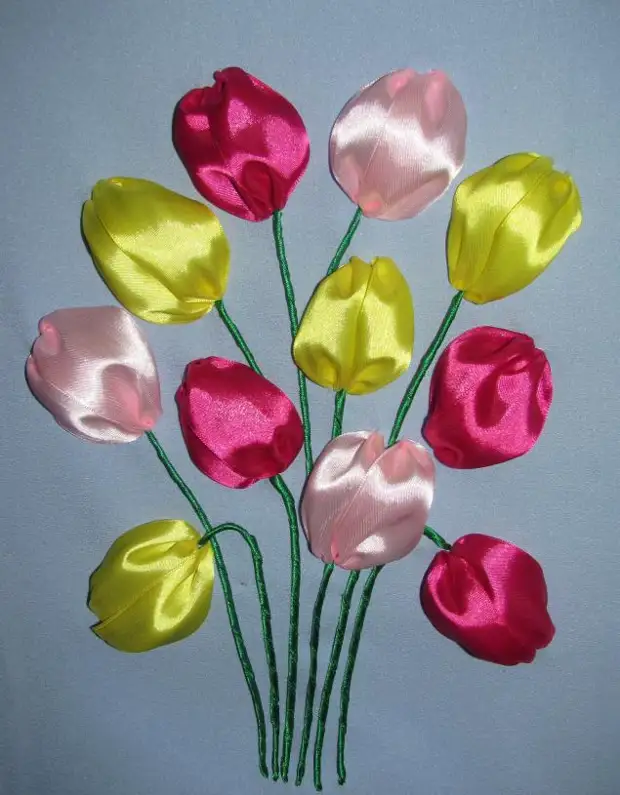 Broderi Tulips Satin Ribbons